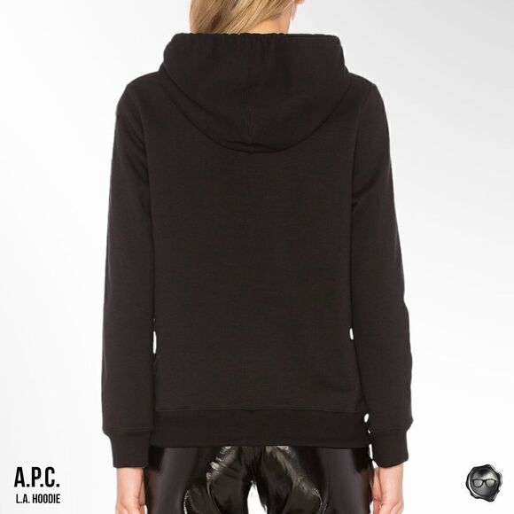 A.P.C. L.A. HOODIE IN BLACK & GOLD 2017 CAPSULE LOS ANGELES WOMEN SIZE SMALL NEW - Picture 10 of 14